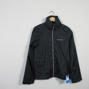 Columbia Switchback III Jacket Women S Black Zip Waterproof Rain Windbreaker 228